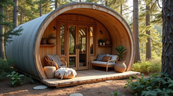 Vivre confortablement dans un chalet en bois de 20m2